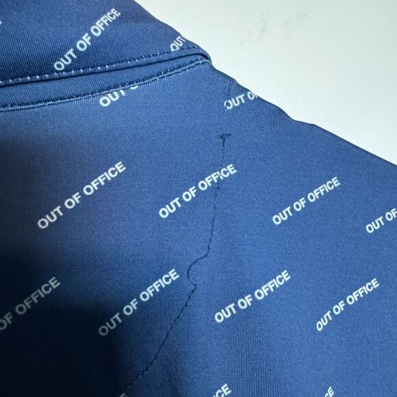 Mizzen+Main Polo Shirt Mens XL Blue Out of Office Performance Stretch Classic - Picture 7 of 11